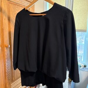 CAbi Black Long-Sleeve Tunic Top